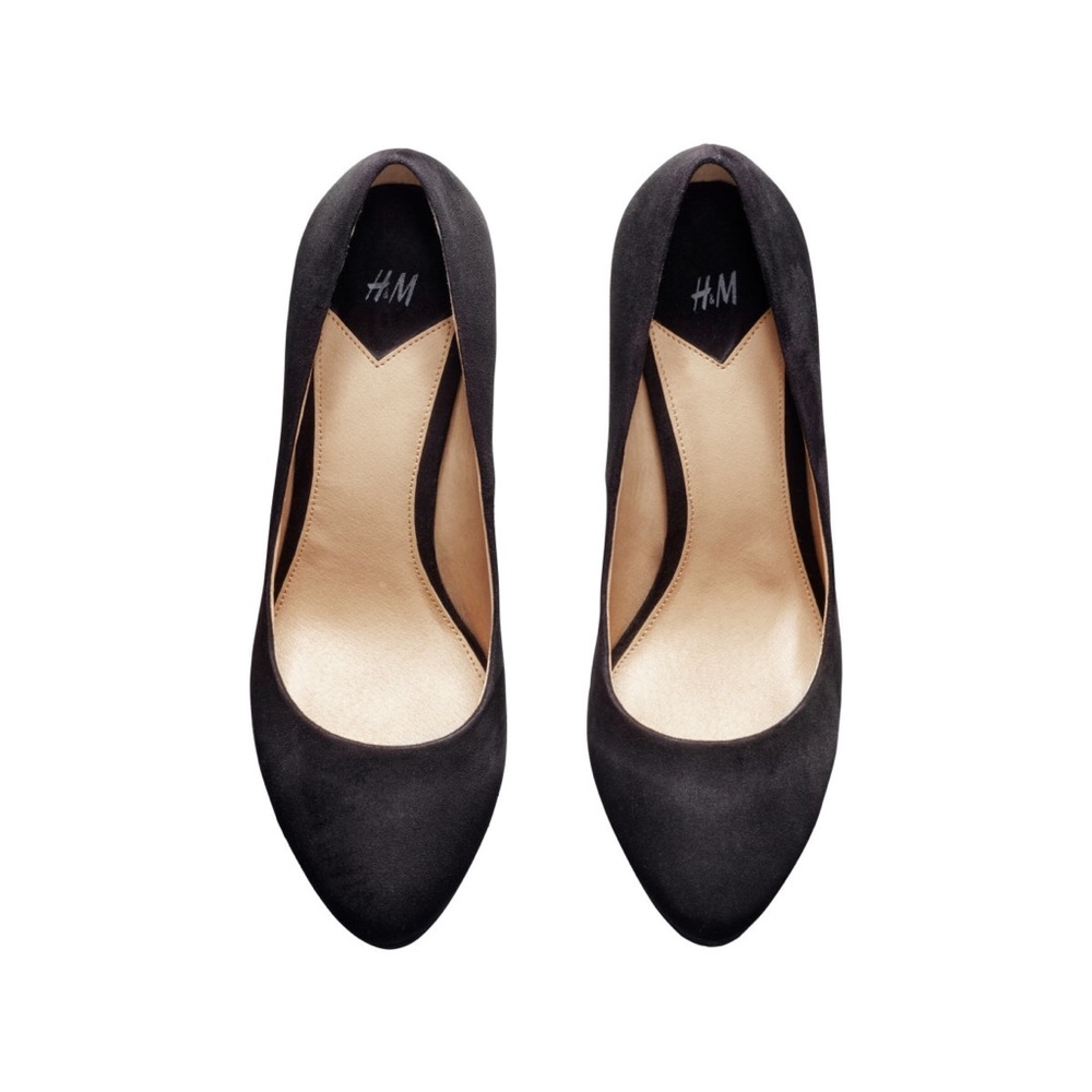 H&M • Black heels faux suede | platform | 3.5 inch - Picture 2 of 7